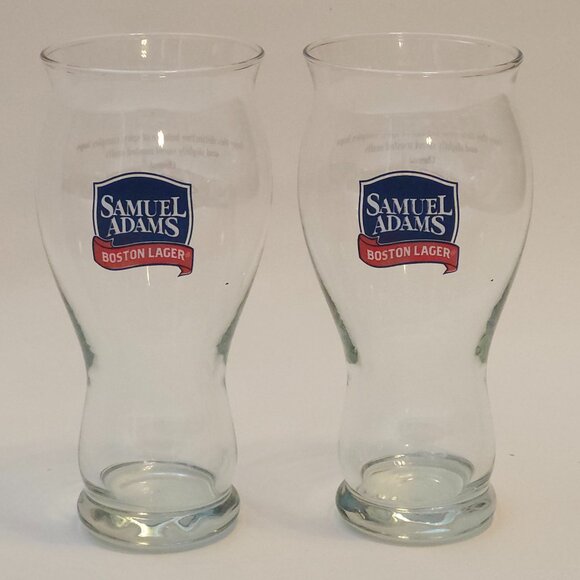 SAMUEL ADAMS BOSTON LAGER PINT GLASS PAIR NEW - Picture 1 of 6